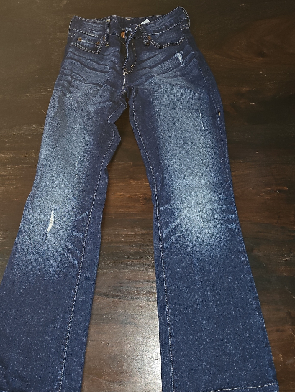 Levi's Indigo Flare Jeans with Light Distressing